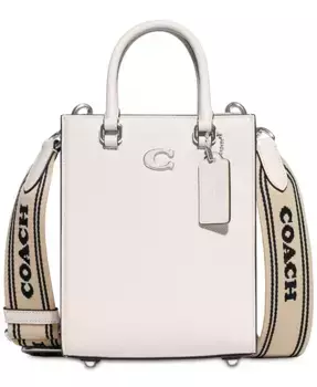 Сумка-кроссбоди Tote 16 из зерненой кожи COACH, белый