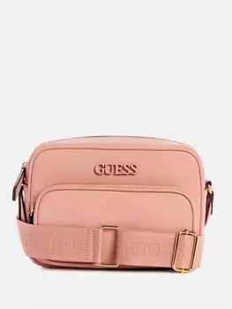 Сумка-кроссбоди Zinnia с застежкой-молнией сверху Guess Factory, розовый