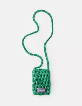 Сумка крючком Bershka, зеленый