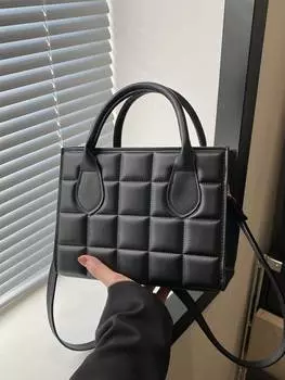 Сумка квадратная деловая, черный