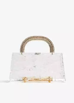 Сумка L'Afshar Eva Crushed Ice, нейтральный