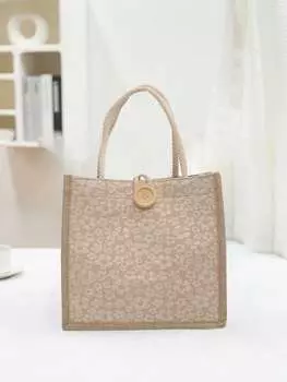 Сумка льняная, серый