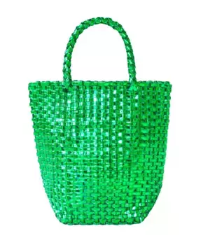 Сумка LA TOTE Metallic зеленого цвета Brunna.co, зеленый