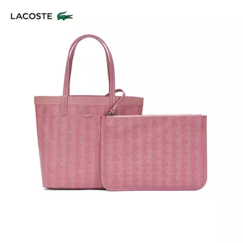 Сумка Lacoste с принтом, черный/бежевый