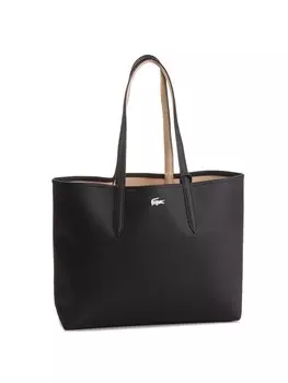 Сумка Lacoste Shopping Bag NF2142AA Schwarz, бежевый/черный