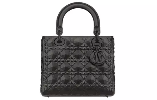 Сумка Lady Dior из коровьей кожи Lady Dior, сумка через плечо, женская сумка среднего размера, черная
