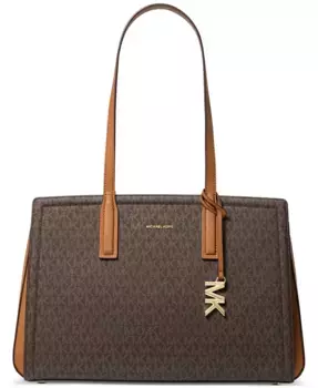 Сумка Laila Medium Tote Michael Kors, коричневый/бежевый