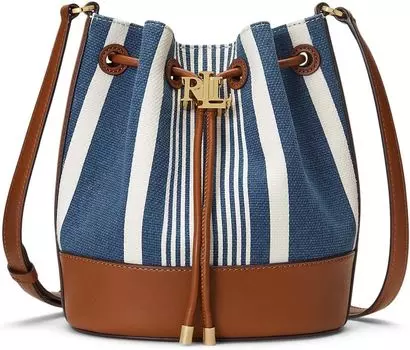Сумка LAUREN Ralph Lauren Striped Medium Andie Drawstring Bag, цвет Atlantic Stripe/Indigo/Lrn Tan