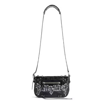 Сумка le cagole xs flap bag diy metal 'black' Balenciaga, черный