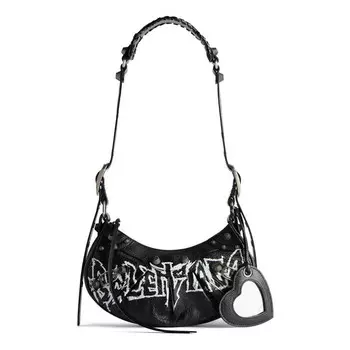 Сумка le cagole xs shoulder bag diy metal 'black' Balenciaga, черный