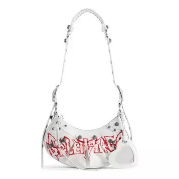 Сумка le cagole xs shoulder bag diy metal 'white' Balenciaga, белый