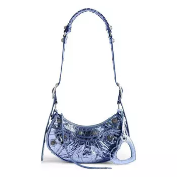 Сумка le cagole xs shoulder bag metallized 'purple' Balenciaga, фиолетовый