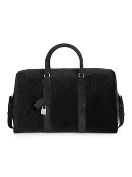 Сумка Le Monogramme 48h из бархата и кожи Saint Laurent, черный