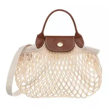 Сумка le pliage filet mesh bag xs Longchamp, бежевый