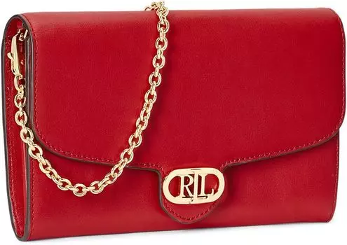 Сумка Leather Medium Adair Crossbody LAUREN Ralph Lauren, цвет Martin Red