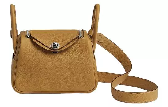 Сумка Lindy Taurillon Clemence из кожи, сумка через плечо, мини-сумка для женщин 4B Cookie HERMES