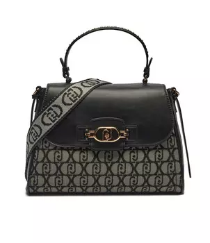 Сумка Liu Jo с ручкой и фирменным принтом, черный