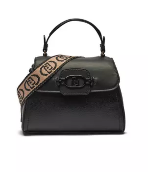 Сумка Liu Jo с ручкой и принтом на ремне, черный