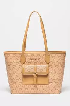 Сумка Liuto с логотипом и карманом Valentino Bags, бежевый