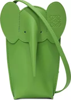 Сумка Loewe Elephant Pocket Pea Green, зеленый