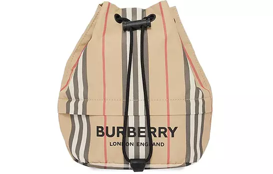 Сумка Logo Print Icon Stripe Drawcord Pouch 'Archive Beige' Burberry