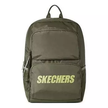 Сумка logo printed backpack 'olive green' Skechers, зеленый
