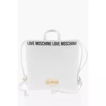Сумка LOVE из искусственной кожи с напечатанным логотипом Moschino, White