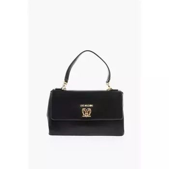 Сумка LOVE из искусственной кожи с ручкой и съемным плечевым ремнем Moschino, Black