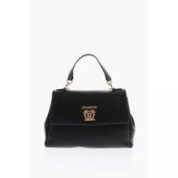 Сумка LOVE из искусственной кожи с застежкой-замком Turn Lock и съемным плечом Moschino, Black