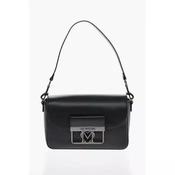 Сумка LOVE из искусственной кожи с застежкой с серебристым эффектом Moschino, Black