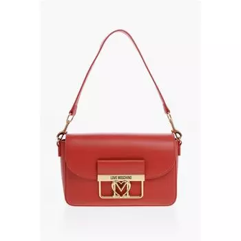 Сумка LOVE из искусственной кожи с золотистыми деталями и съемным чехлом Moschino, красный