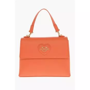 Сумка LOVE из искусственной кожи Saffiano Hande со съемным плечевым ремнем Moschino, Orange