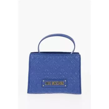 Сумка LOVE из стеганой искусственной кожи со съемным плечевым ремнем Moschino, Blue