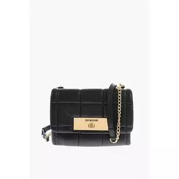Сумка LOVE из стеганой искусственной кожи со съемным плечевым ремнем Moschino, черный
