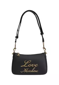 Сумка Love Moschino хобо с логотипом, черный