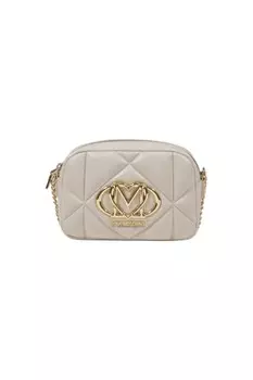 Сумка Love Moschino кросс-боди стеганая, бежевый