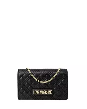 Сумка Love Moschino с золотым логотипом, черный