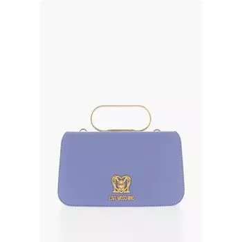 Сумка LOVE однотонного цвета со съемной ручкой из искусственного меха Moschino, Purple