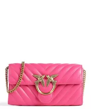 Сумка Love One из кожи наппы Pinko, розовый