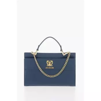 Сумка LOVE Solid Color со съемной ручкой из искусственного меха Moschino, Blue