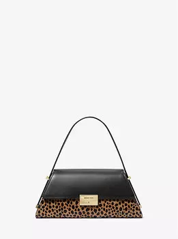 Сумка Ludlow среднего размера из кожи и телячьей шерсти с принтом гепарда Michael Kors, мультиколор