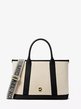 Сумка Luisa среднего размера из хлопковой парусины Michael Kors, черный