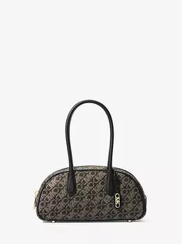 Сумка Lulu Small Metallic Empire Monogram Michael Kors, черный