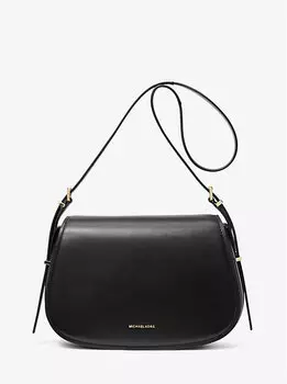 Сумка Lydia из натуральной кожи среднего размера Michael Kors, черный