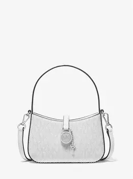 Сумка Lyra очень маленького размера с фирменным логотипом Michael Kors, белый