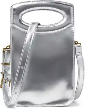 Сумка Madewell The Toggle Phone Bag in Specchio Leather, серебряный