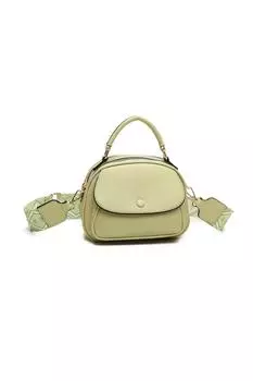 Сумка Mae через плечо из искусственной кожи с тройными отделениями, ручкой сверху и холщовым ремешком Fontanella Fashion, зеленый