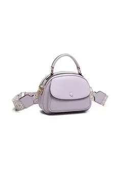 Сумка Mae через плечо из искусственной кожи с тройными отделениями, ручкой сверху и холщовым ремешком Fontanella Fashion, фиолетовый