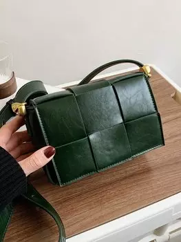 Сумка маленькая квадратная, зеленый