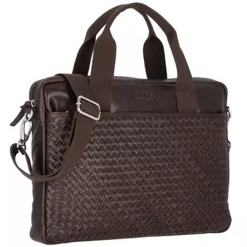 Сумка mano Don Luca Aktentasche Leder 37 cm, темно коричневый